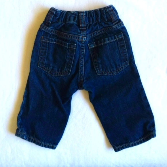 mixed brands outfit set with denim jeans & fleece pullover 3-6 months baby boy - Picture 5 of 8